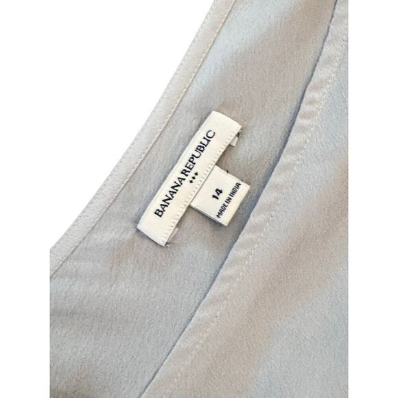 Banana Republic Dressy Deep V-Neck Sleeveless Blouse Side Zip Sz 14 Classy Top - Picture 6 of 11